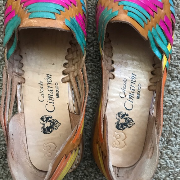 Sandals | NWOT Colorful Leather Mexican Huaraches - Picture 6 of 6